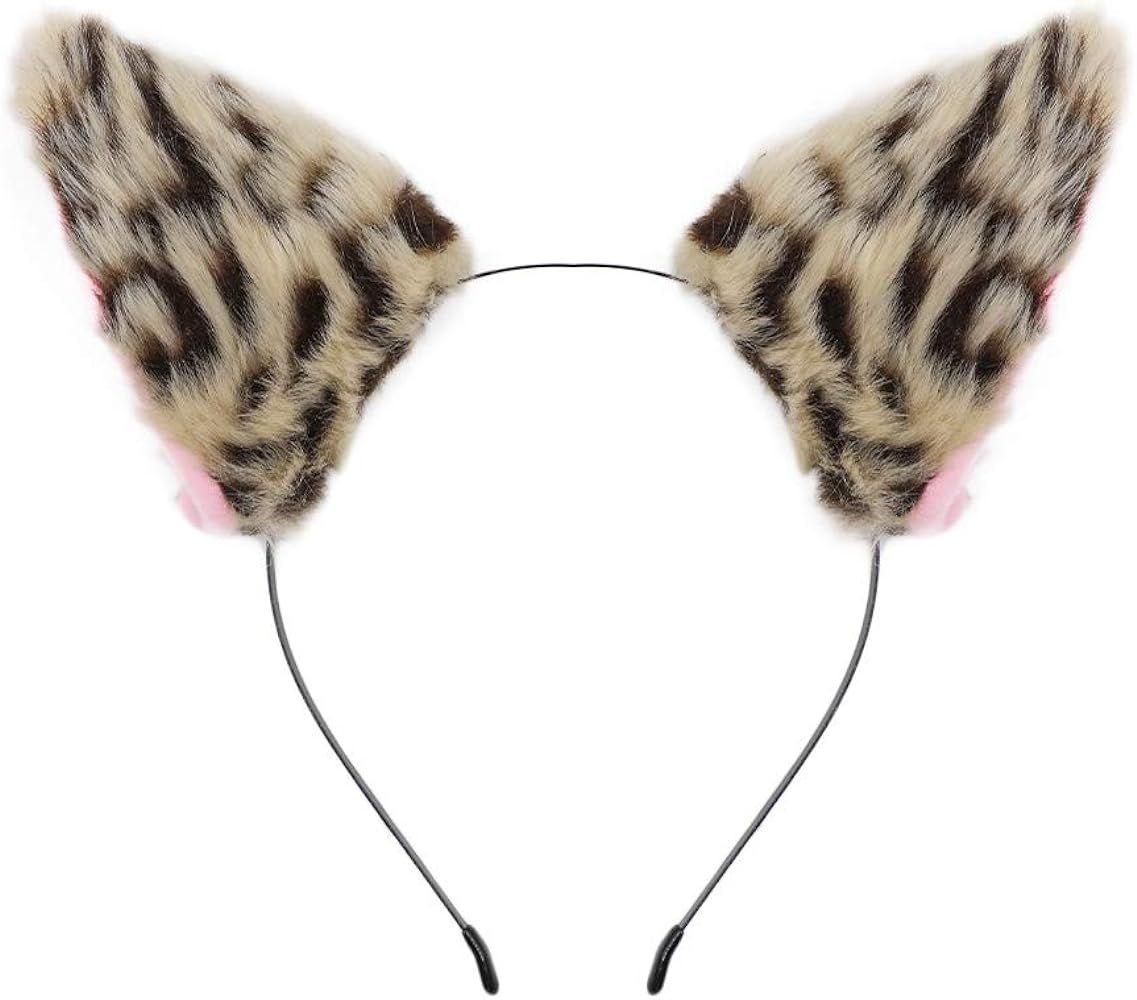 BAOBAO Women Girl Cat Fox Long Fur Ears Headband Party Cosplay Costume Hairband | Amazon (US)
