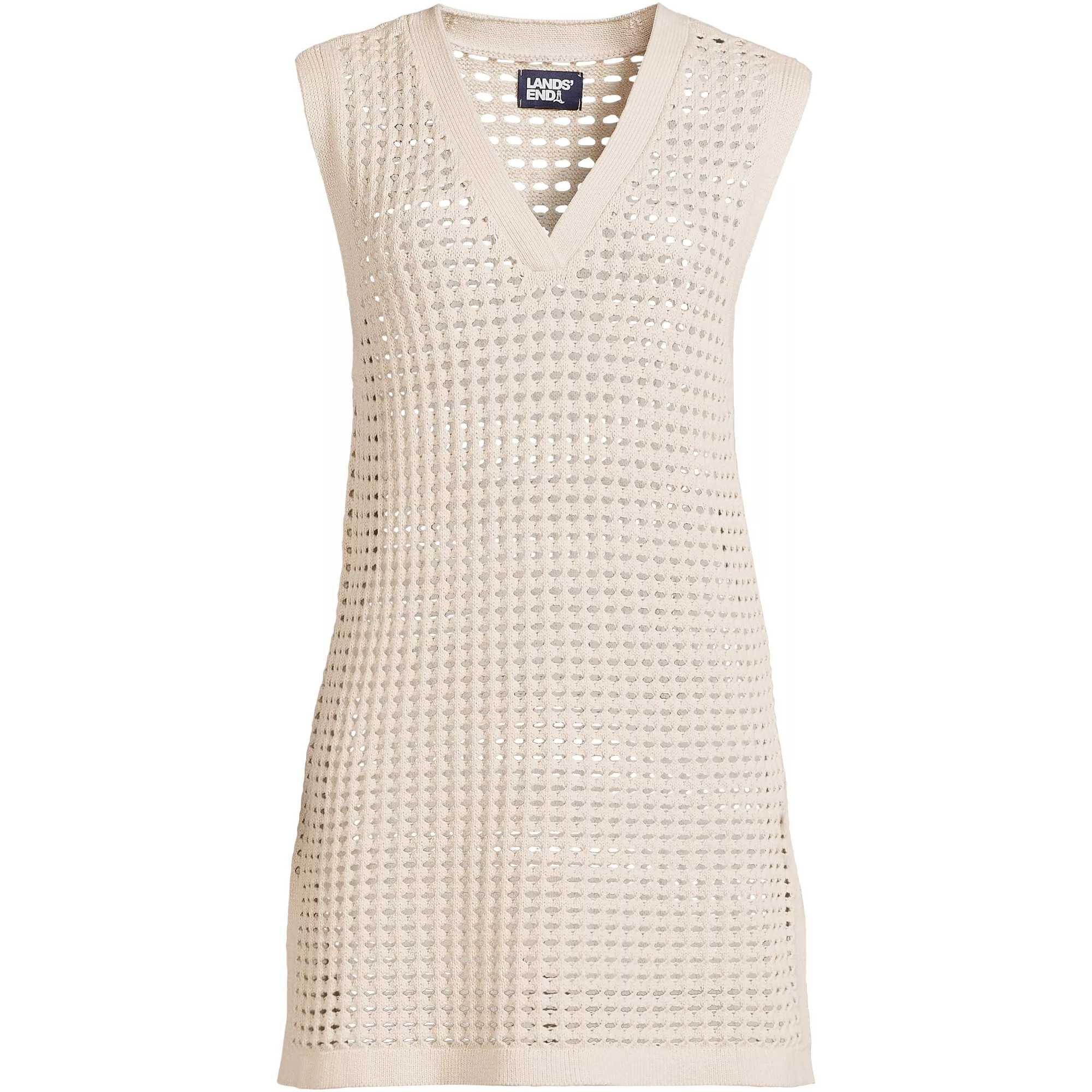 Women's Open Knit Cover-up Dress | Lands' End (US)