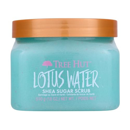 Tree Hut Lotus Water Shea Sugar Scrub, Exfoliating, Hydrating & Moisturizing Body Scrub with Shea Butter & Nourishing Essential Oils, Smooth & Soften Skin, 18 oz | Amazon (US)