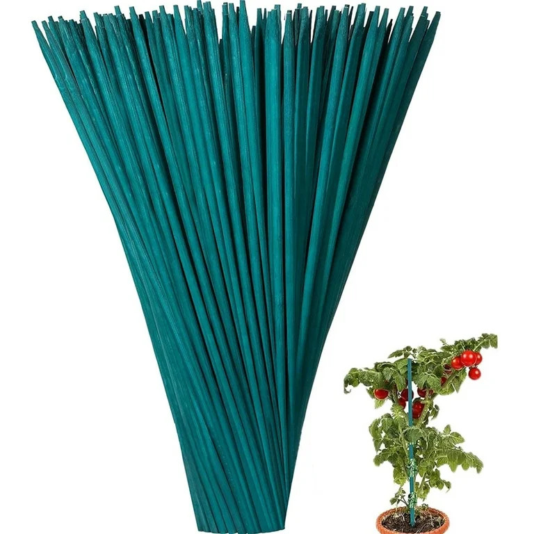Casewin Garden Wood Plant Stakes Green Bamboo Sticks,Sturdy Floral Plant Support Stakes Wooden,Wo... | Walmart (US)