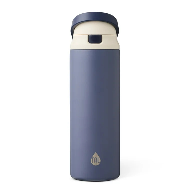 TAL 24oz Stainless Steel 2-in-1 Water Bottle with Straw and Chug Lid, Navy | Walmart (US)