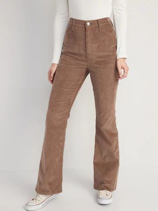 Higher High-Waisted Flare Corduroy Pants for Women | Old Navy (US)