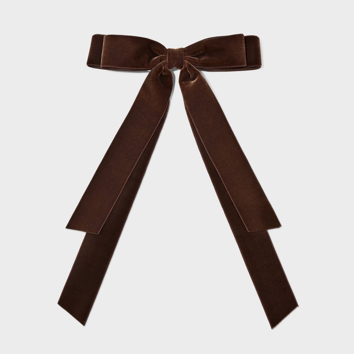Velvet Ribbon Bow Hair Barrette - A New Day™ Brown | Target