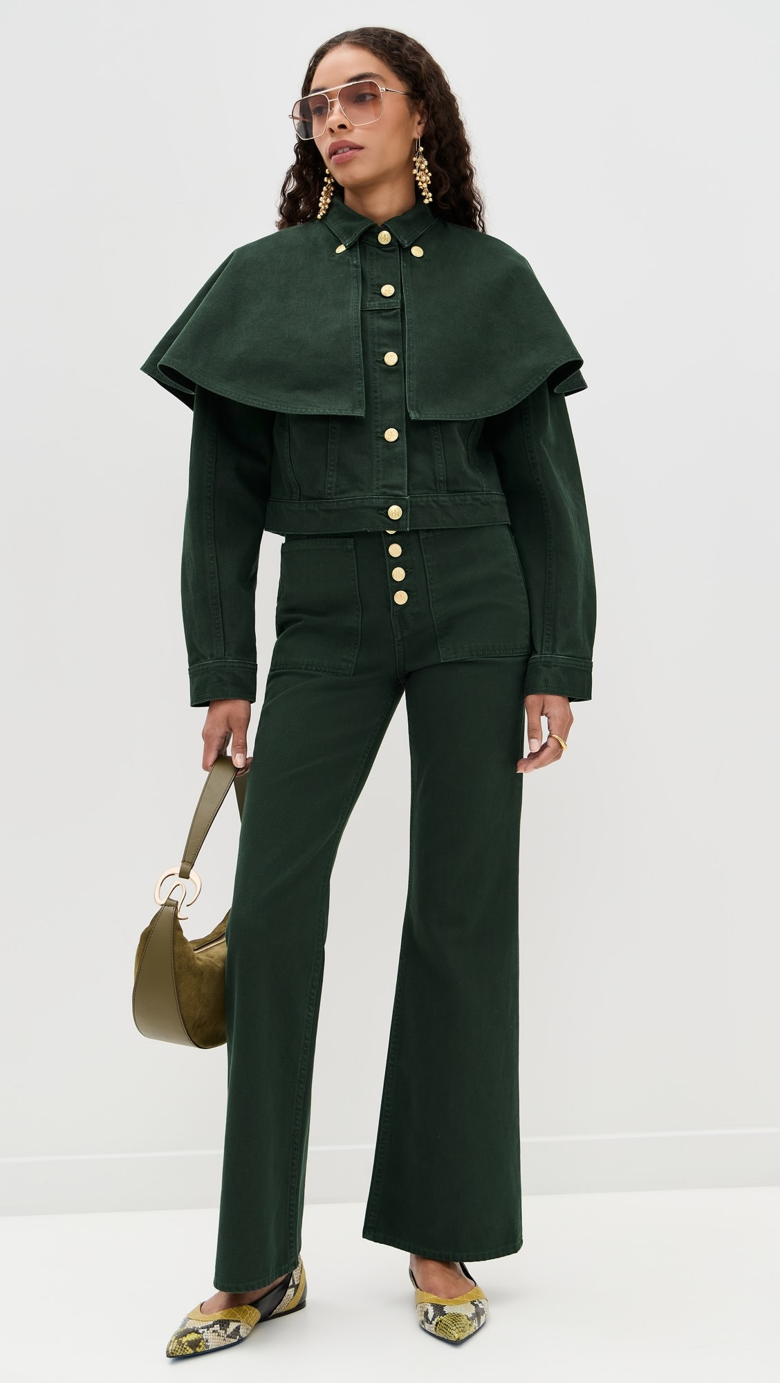 The Agata Denim Cape Jacket | Shopbop