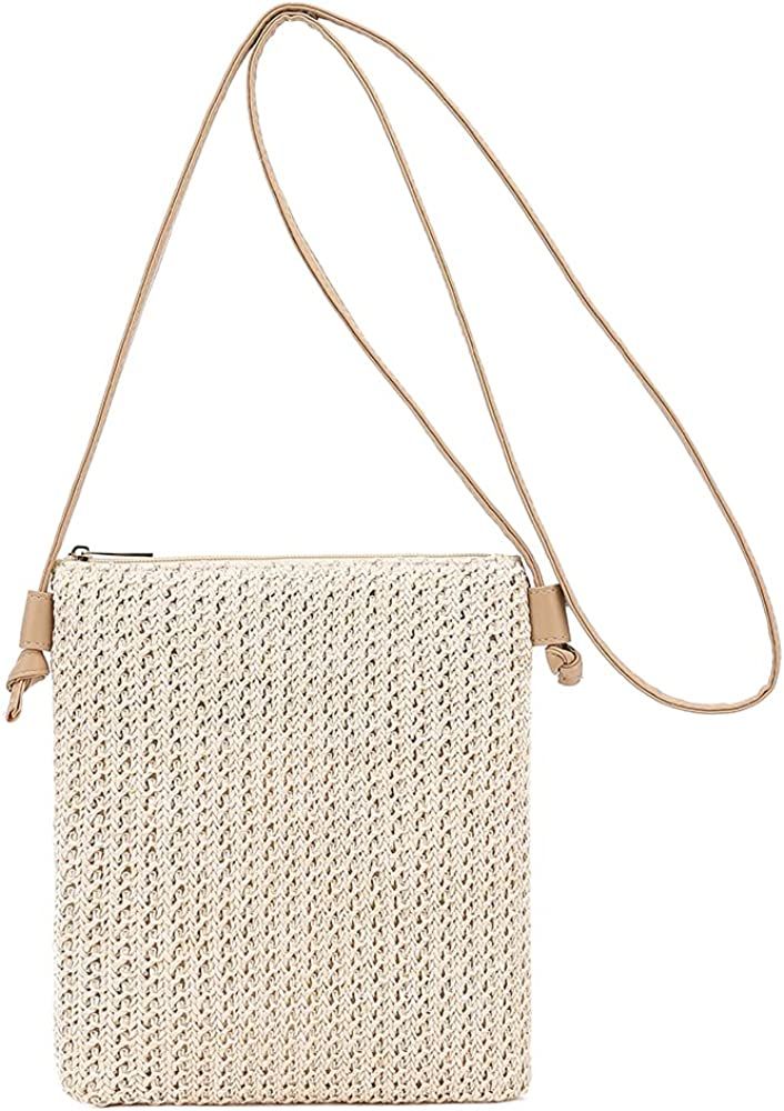 Bycobecy Straw Beach Bag for Women, Cute Summer Straw Purse, Small Straw Clutch Crossbody Bag for... | Amazon (US)