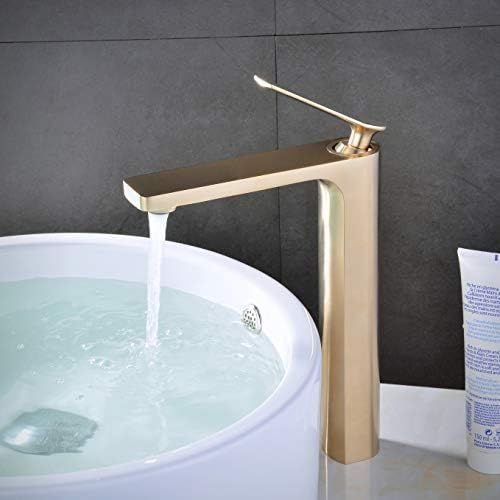 Bathroom Vessel Sink Faucet Single Handle Counter Top Tap Rose Gold Brushed 1 Hole Mount Lavatory... | Amazon (US)