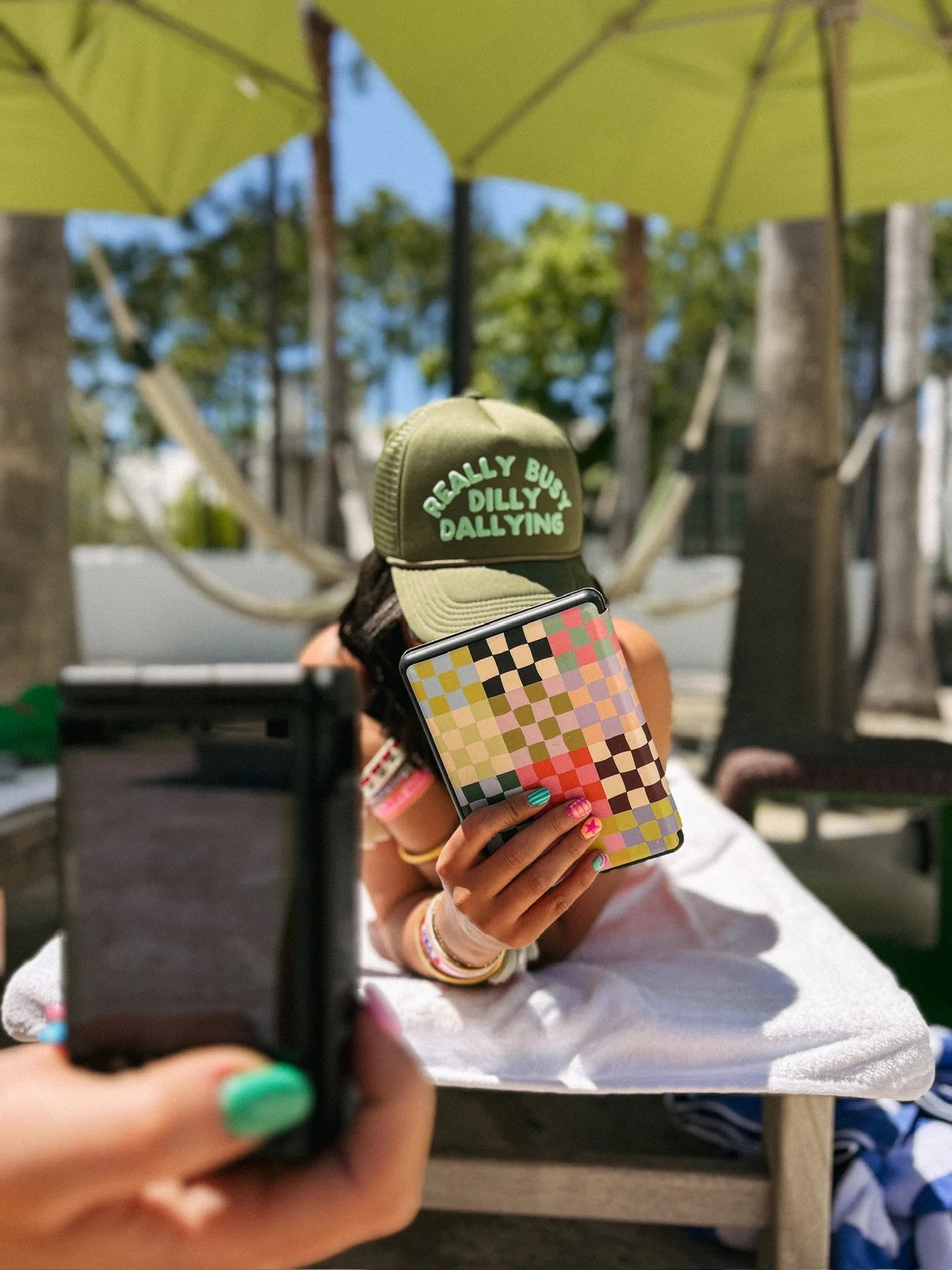 ETTA OG | dilly dallying trucker hat - green | Etta & East