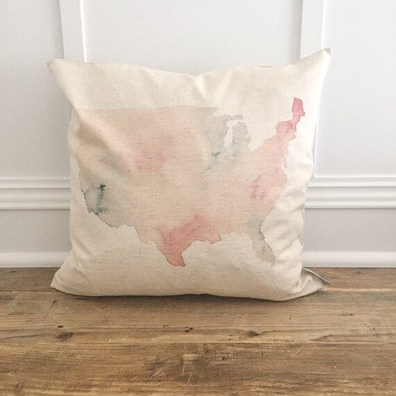 Watercolor USA Pillow Cover | Etsy | Etsy (US)