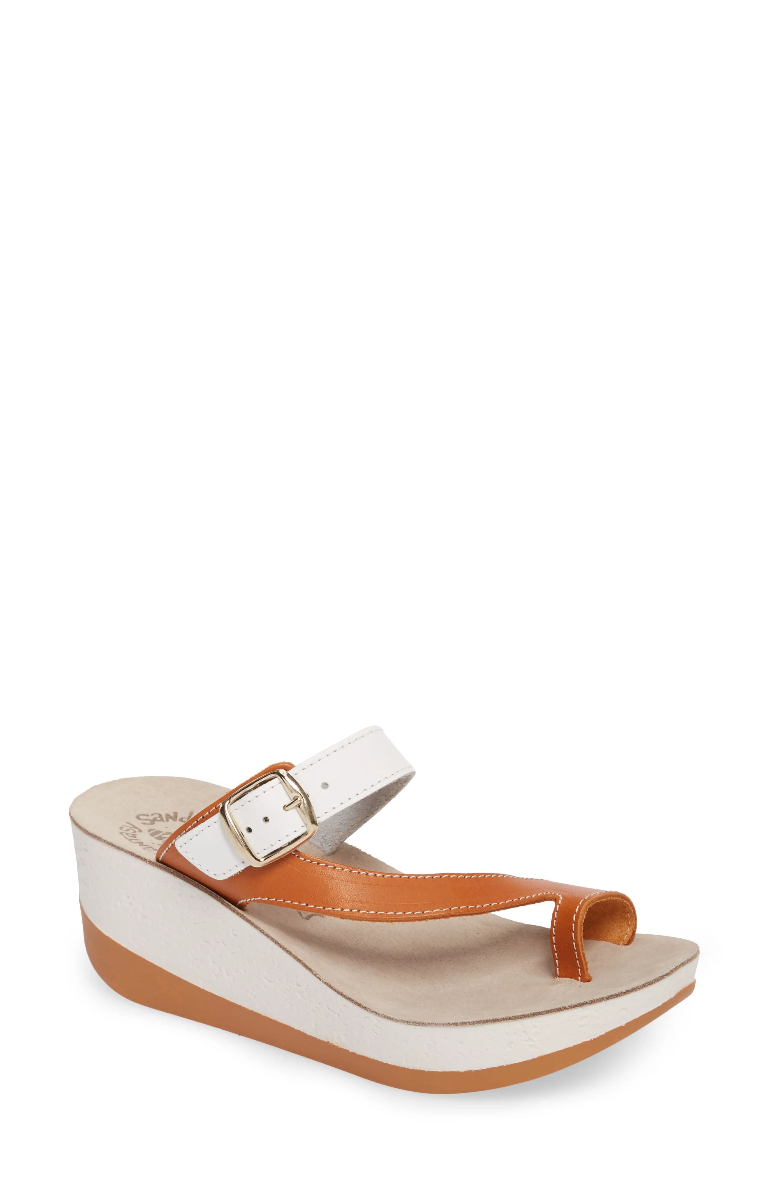 Women's Fantasy Sandals Felisa Wedge Sandal, Size 6US / 36EU - White | Nordstrom