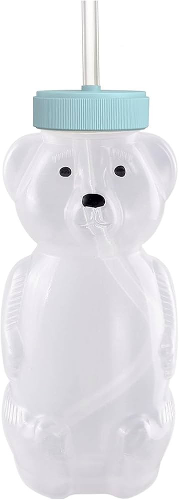 Honey Bear Straw Cups for Babies 1 pack, 8oz straw bear cup with improved safety lid design, hone... | Amazon (US)