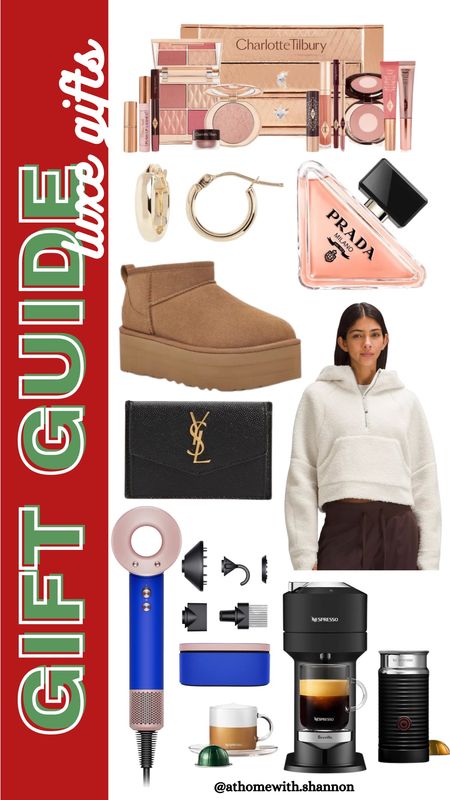 Luxury gifts!

Platform Uggs, gold hoop earrings, perfume, charlotte tilbury, card holder, scuba pullover, Dyson hairdryer, nespresso 

#LTKSeasonal #LTKGiftGuide #LTKstyletip