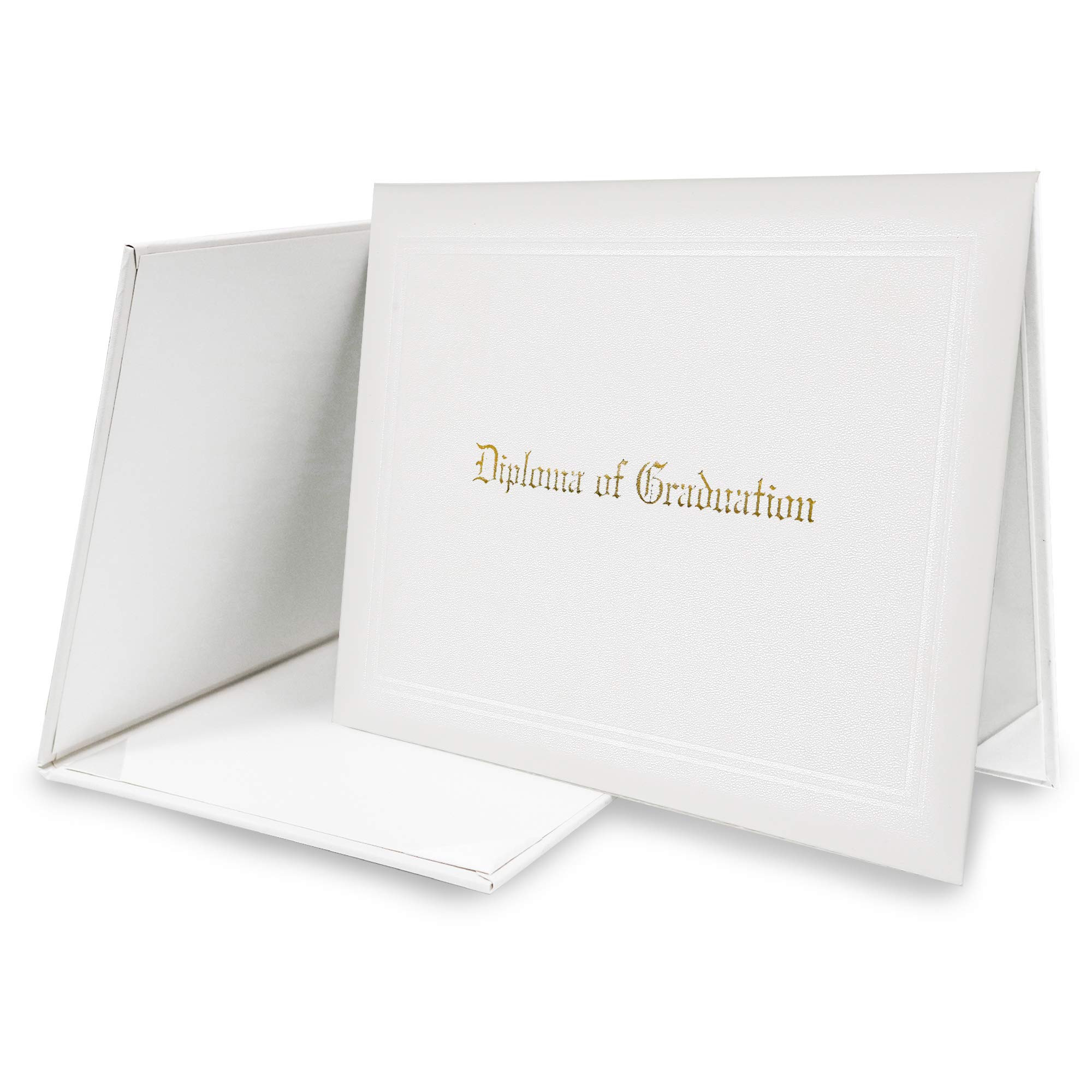 GraduationMall Imprinted Diploma Cover for Certificate 8.5''x 11'' White,1-Pack | Amazon (US)