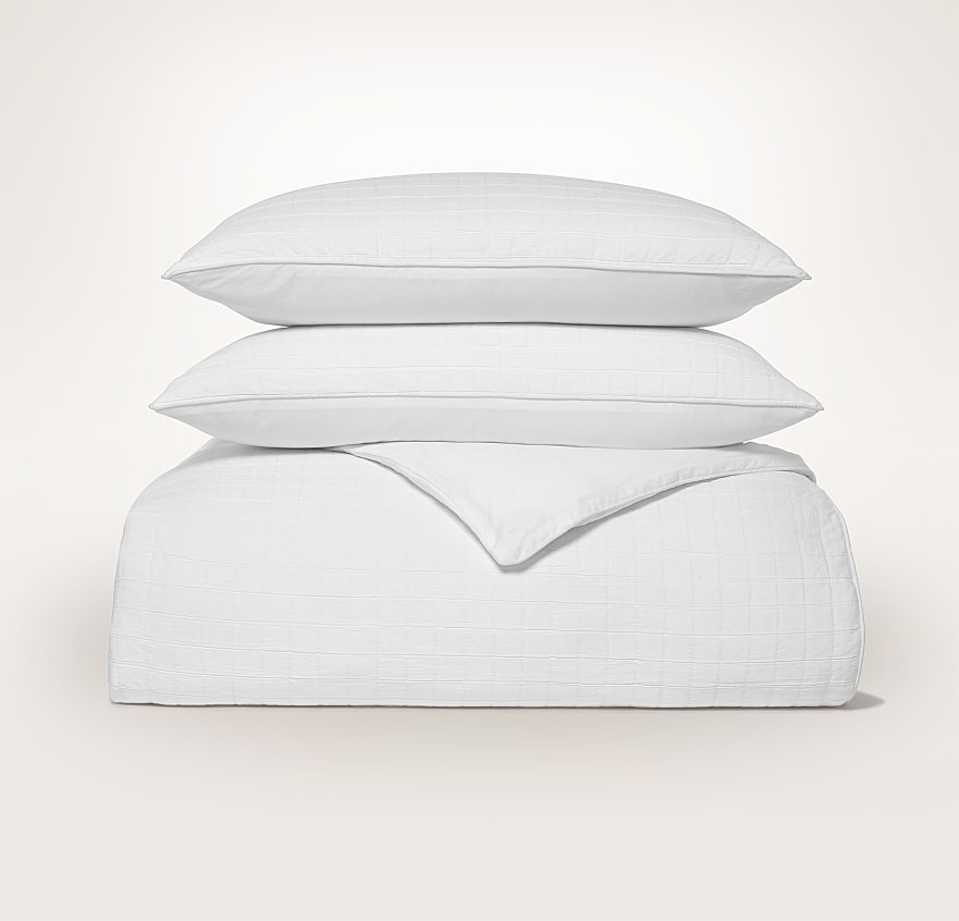 Matelasse Windowpane Duvet Set | Boll & Branch