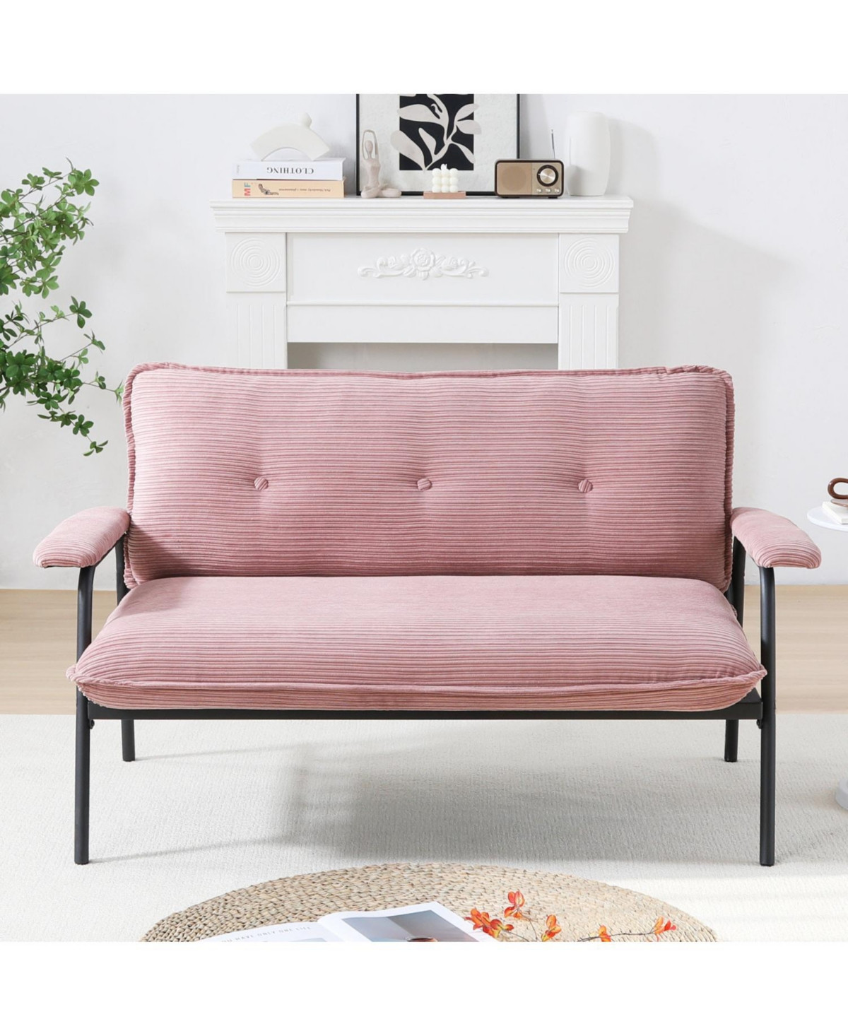 Streamdale Furniture Pink 53-inch Sofa Small Apartment Living - Pink | Macy's