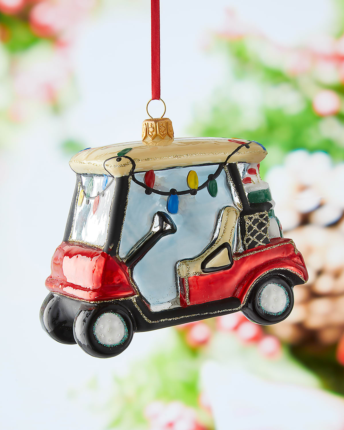 Holiday Golf Cart Ornament | Horchow
