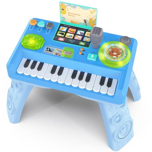 Baby DJ Activity Table for Toddlers, Baby Musical Piano Toys with Music & Light Toddler Learning Educational Infant Toy for Boy Girl First Birthday Gifts | Amazon (US)