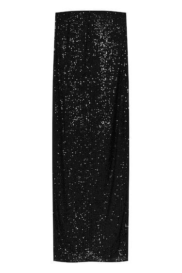 LONG SEQUINNED STRAPLESS DRESS | PULL and BEAR UK