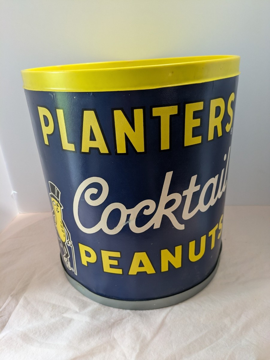 Vintage Store Display Planters Mr. Peanut Cocktail Peanuts Cardboard Can Large | eBay | eBay US