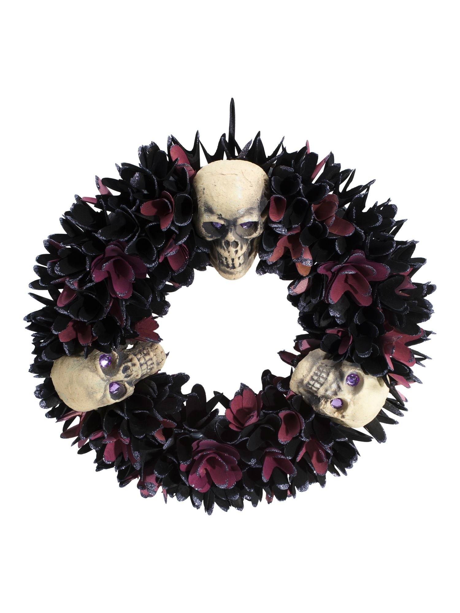 16.5in Wood Curl Skeleton Wreath | TJ Maxx