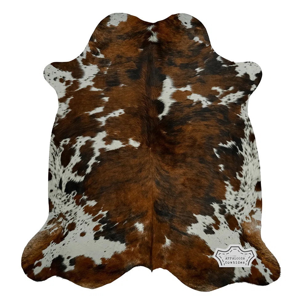 Extra Large 6 × 8 ft Medium Tricolor Cowhide Rug - 100% Genuine Leather - Natural Luxury Boho-Ch... | Wayfair North America