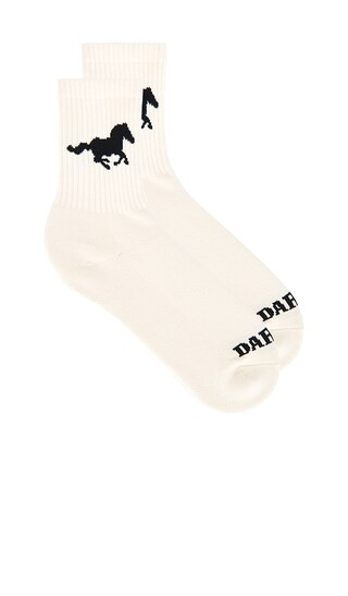 Mustang Sock in Ivory & Black | Revolve Clothing (Global)