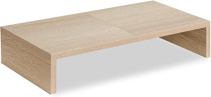 TEAMIX 20 inch Monitor Stand Riser, Wood Monitor Stand for Desk, TV/Screen/PC/Printer/Laptop Rise... | Amazon (US)