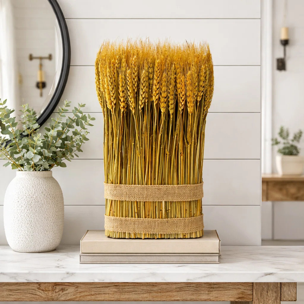 Preserved Decorative Wheat Arrangement Standing Plant - Gold | Wayfair North America