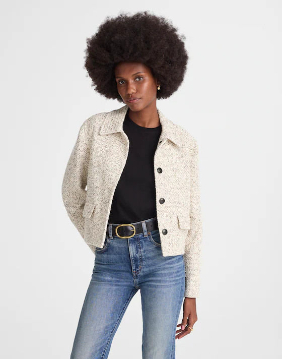 Button-Front Jacket in Boucl&eacute; | Madewell | Madewell