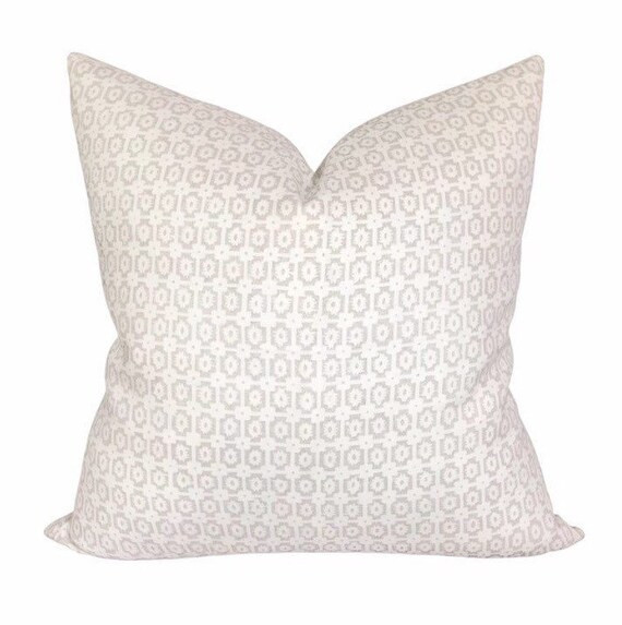 Designer Pillows // Nicole Pillow Cover in Chalk and Tan // High End Pillows // Throw Pillows // ... | Etsy (US)