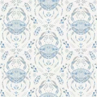 Blue Shellby Vinyl Peel & Stick Wallpaper | The Home Depot