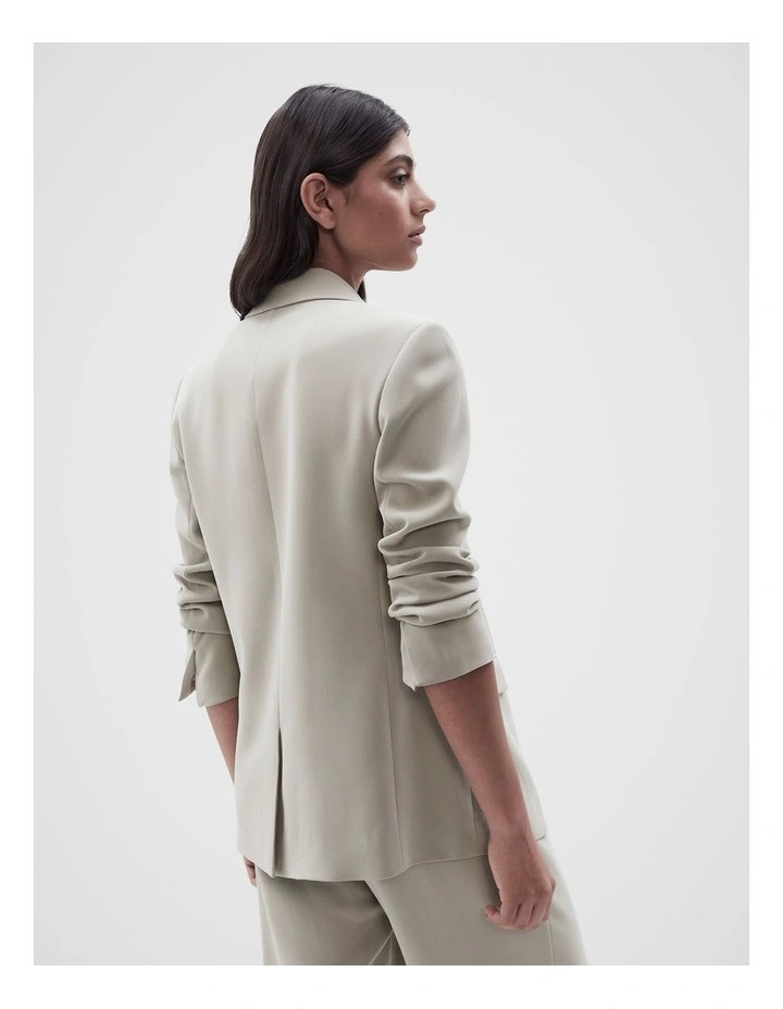 UnisonAcetate Tailored Blazer in Soft Khaki | Myer