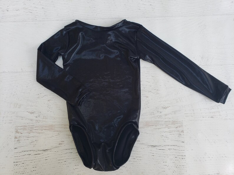 Shiny Metallic Leotard Long Sleeve Leo One Piece Bodysuit - Etsy | Etsy (US)
