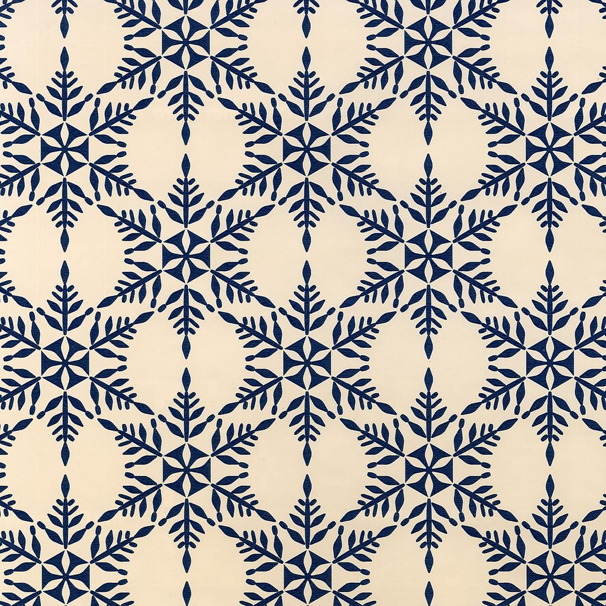 Dark Blue Snowflakes Wrapping Paper | The Container Store