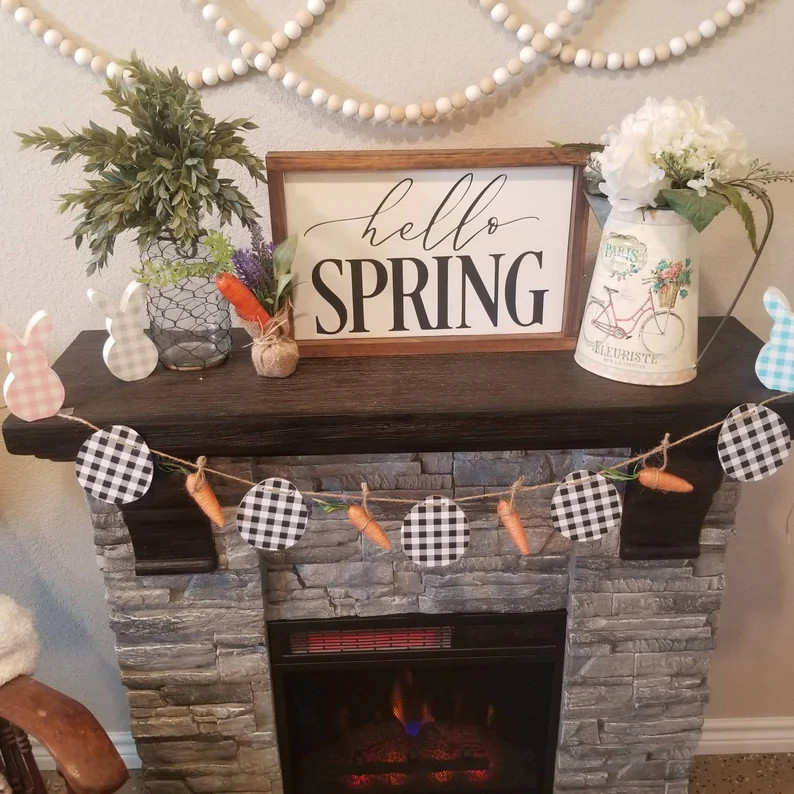 Hello Spring Wood Sign Spring Decor Colorful Spring Decor | Etsy | Etsy (US)