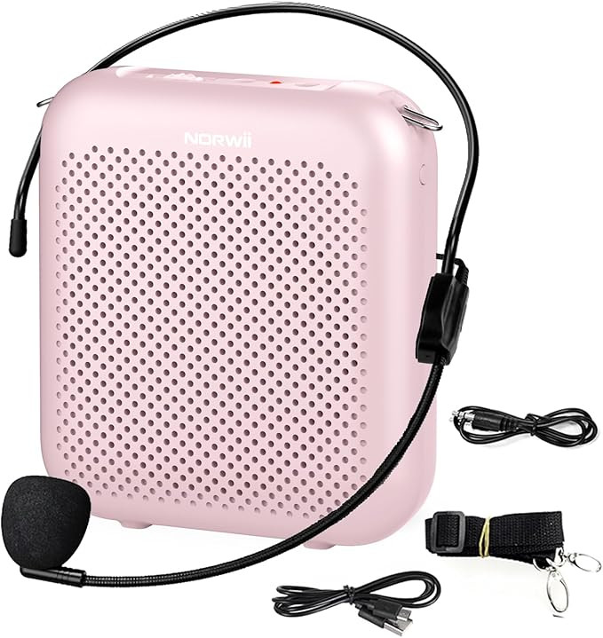 Norwii Bluetooth Voice Amplifier, Power Amplifiers, Portable Mini Wired Microphone Headset for Te... | Amazon (US)
