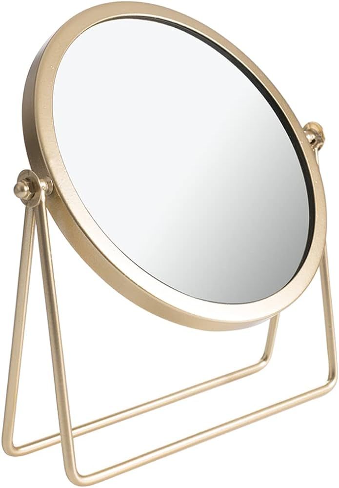 LONGSHENG - SINCE 2001 - Makeup Mirror Single Sided Vanity Mirror Vintage Metal Cosmetic Mirror R... | Amazon (US)