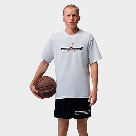 Nike Men's Jordan Sport 23 Jumpman Dri-FIT T-Shirt in White/Black/University Red Size: Large | Finish Line (US)