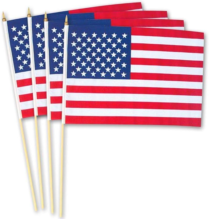 ArtCreativity 12 x 18 Inch USA American Flags on Stick, Pack of 12, Independence Day Fourth of Ju... | Amazon (US)