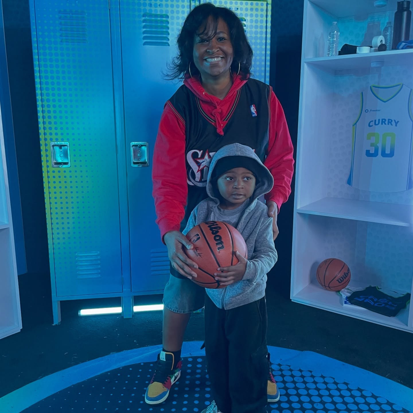 Love Day x All Star Weekend with my son 🏀💜@Complex Market. We met @chicagodonc , checked out some shops, watched the energy on the court, and tuned into Carmelo Anthony 7pm in Brooklyn live podcast ….

I can already see it… future basketball mom loading ⛹🏾‍♂️💫 @stanforcreators 
#complexmarket #complex #chicagodonc #allstarweekend #standaretopost

#LTKOver40 #LTKKids #LTKmomlife