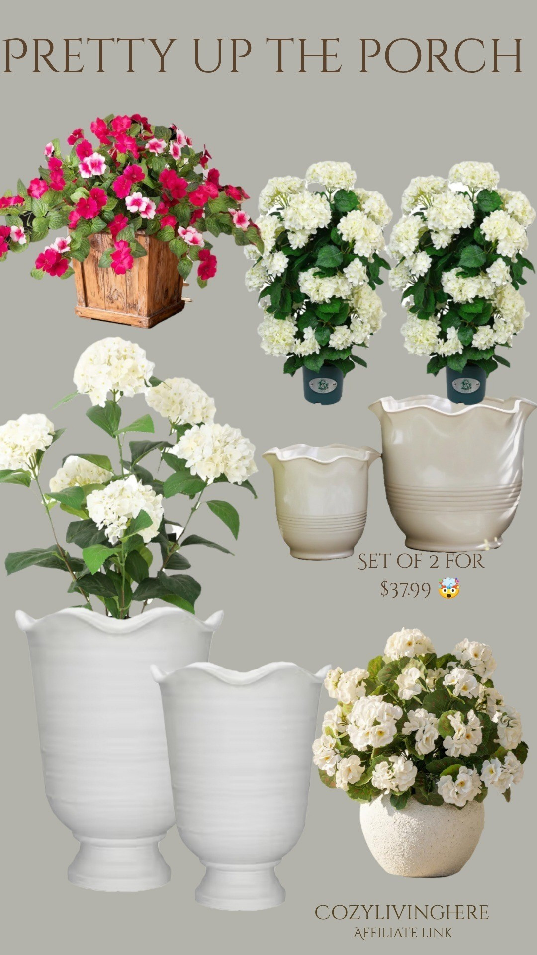 Front porch refresh 🌸✨ Nothing makes me happier than fresh blooms welcoming you in. Linking all my planters + florals for you 🤍

#LTKHome #LTKU #LTKSpringSale