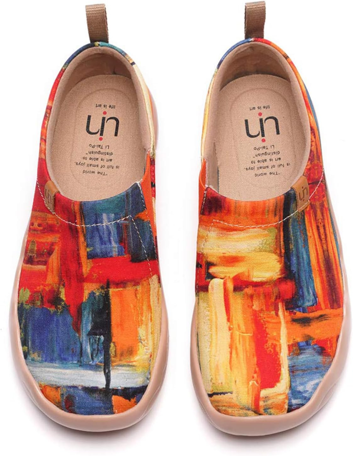 UIN Women's Casual Loafers Travel Painted Walking Slip On Lightweight Comfortable Canvas Fashion Sneakers | Amazon (US)
