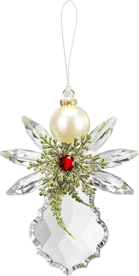 Ganz Crystal Expressions Pearl Angel Acrylic Ornament | Amazon (US)
