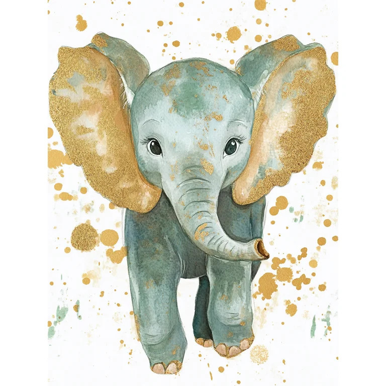 Cute Baby Elephant Canvas Wall Art/Decorative Painting， Perfect for Nursery Decor， Living Roo... | Walmart (US)