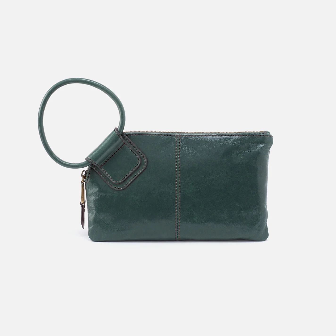 Sable Wristlet in Polished Leather - Sage Leaf | HOBO Bags