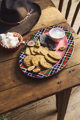 Tartan Stoneware Platter | Anthropologie (US)