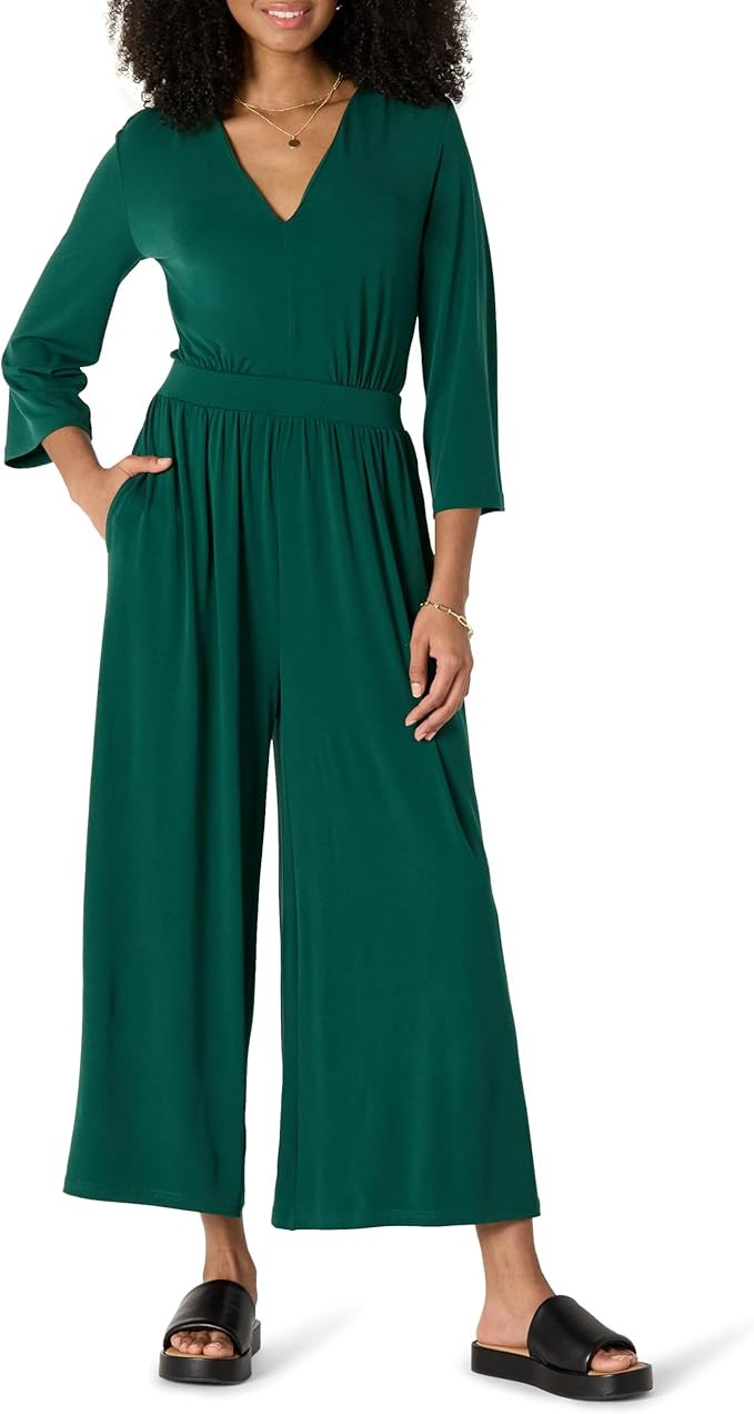 Amazon Essentials Damen Jumpsuit Aus Mattem Jersey In Lockerer Passform | Amazon (DE)