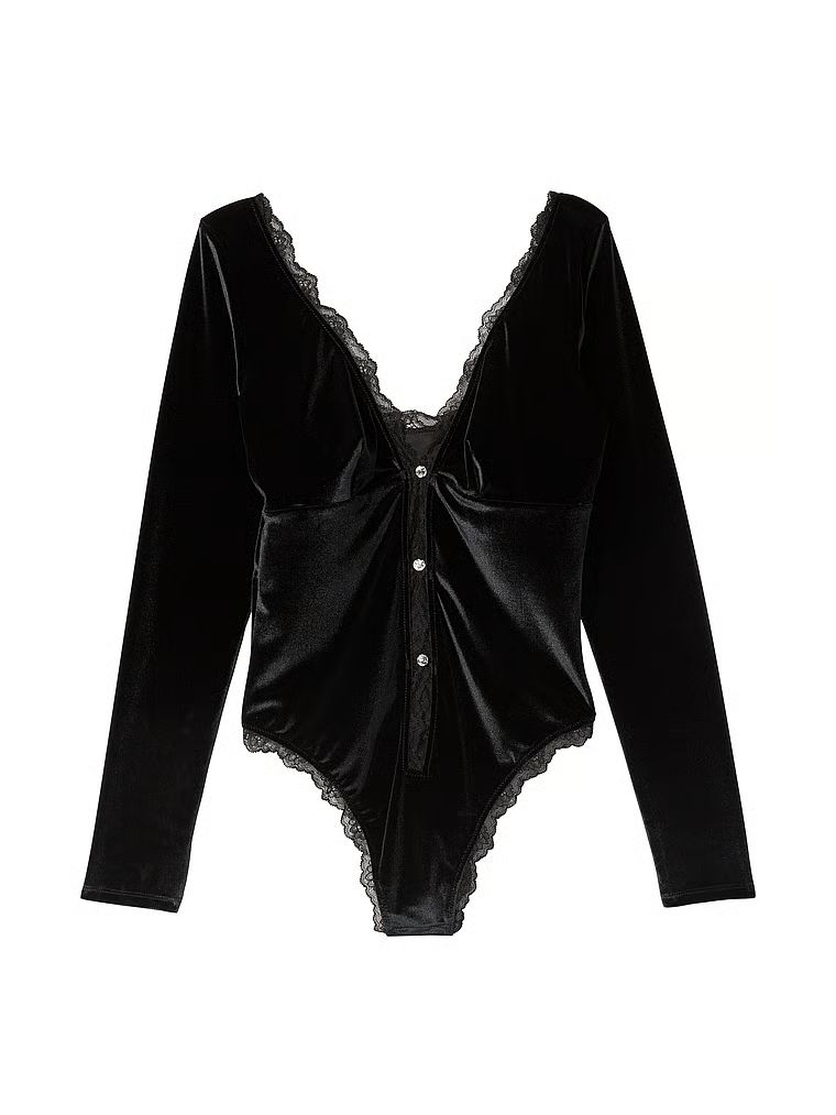 Velvet Long-Sleeve Teddy | Victoria's Secret (US / CA )