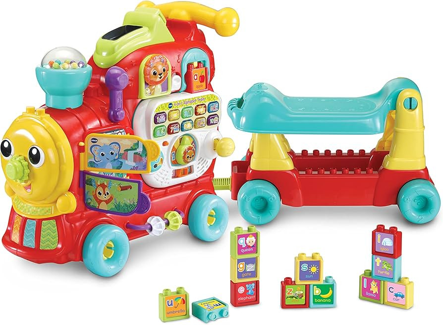 VTech 4-in-1 Alphabet Train, Baby Walker with Lights, Sounds and Songs, Educational Toys Teaches ... | Amazon (US)