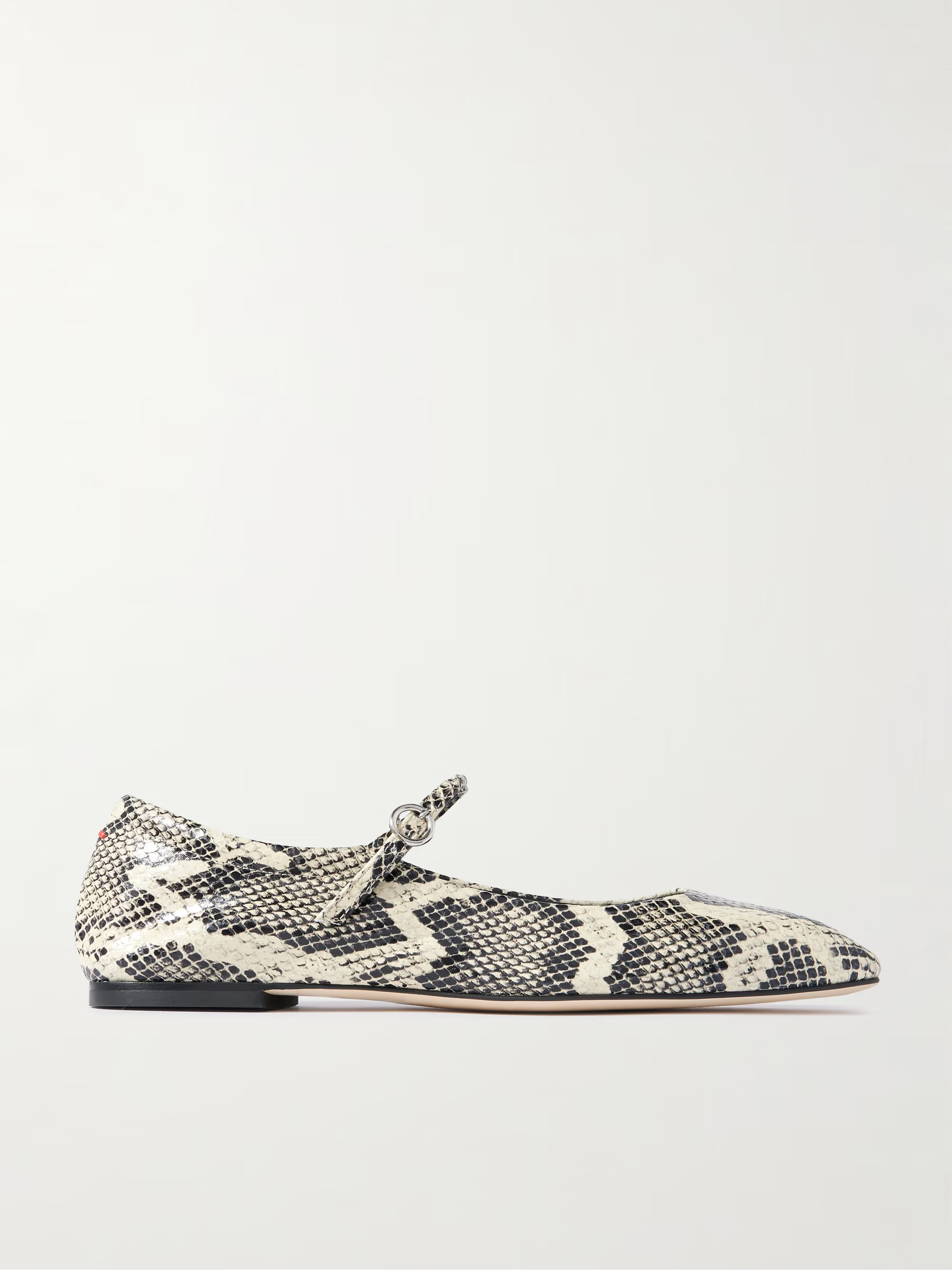 Uma snake-effect leather ballet flats | NET-A-PORTER APAC