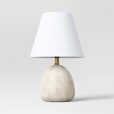 Faux Wood Mini Table Lamp White - Threshold™ | Target